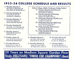 NIT program. March 19, 1956. NIT program. March 19, 1956.