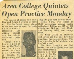 Area College Quintets Open Practice Monday. Area College Quintets Open Practice Monday.
