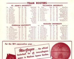 Holiday Basketball Festival program. December 25, 1956. Holiday Basketball Festival program. December 25, 1956.