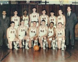 Tom Prechtl (in back on far right) coaching-Jamestown High Scholl 1966-67. Tom Prechtl (in back on far right) coaching-Jamestown High Scholl 1966-67.