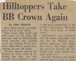 Hilltoppers Take BB Crown Again. 1977. Hilltoppers Take BB Crown Again. 1977.