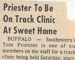 Priester To Be On Track Clinic At Sweet Home. Priester To Be On Track Clinic At Sweet Home.