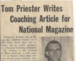 Tom Priester Writes Coaching Article For National Magazine. Tom Priester Writes Coaching Article For National Magazine.