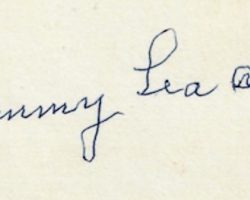 Tommy Leach autograph. Tommy Leach autograph.