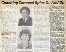 Coaching Carousel Spins On And On. 1987. Coaching Carousel Spins On And On. 1987
