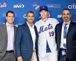Marc Tramuta, on right, stands beside Brett Baty, the NY Mets first round pick of the 2019 MLB draft. Marc Tramuta, on right, stands beside Brett Baty.