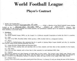 WFL players contract. Page 1. May 26, 1974. WFL players contract. Page 1. May 26, 1974.