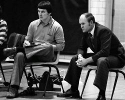 Walt Thurnau coaching with assistant Jim Jacobson late 1970s. Walt Thurnau coaching with assistant Jim Jacobson late 1970s.