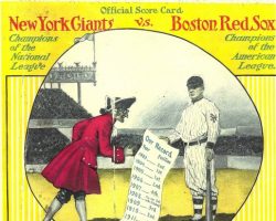 1912 World Series score card World_Series_program_cover_10-14-1912
