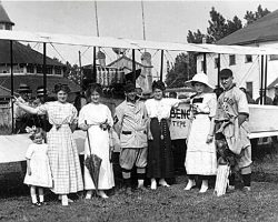 Billy Webb in middle with airplane at Celoron Park Billy Webb in middle with airplane at Celeron Park