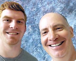 Cincinnati Bengals quarterback Andy Dalton and Dan Hoard. Cincinnati Bengals quarterback Andy Dalton and Dan Hoard.