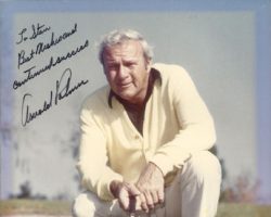 Arnold Palmer autographed this photo to Stan Marshaus. Arnold Palmer autographed this photo to Stan Marshaus.