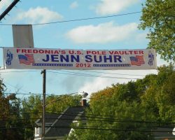 Fredonia welcome banner. Fredonia welcome banner.