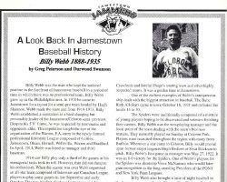 A Look Back In Jamestown Baseball History. Jamestown Jammers program book, 1999. A Look Back In Jamestown Baseball History. Jamestown Jammers program book, 1999.