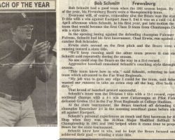 Coach Of The Year. <em>Post Journal</em> (Jamestown), 1991. Coach Of The Year. 1991.