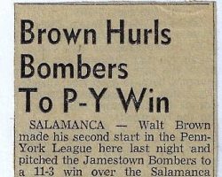 Brown Hurls Bombers to P-Y Win. Brown Hurls Bombers to P-Y Win.