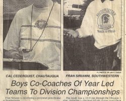 Boys Co-Coaches Of Year Led Tems To Division Championships. <em>Post-Journal</em> (Jamestown), 1995. Boys Co-Coaches Of Year Led Tems To Division Championships. 1995.