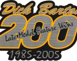 Dick Barton 200 Wins decal. 2005. Dick Barton 200 Wins decal. 2005.