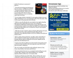 Lucky Break Keeps Barton Rolling page 2). <em>Buffalo News</em>, May 25, 2011. Lucky Break Keeps Barton Rolling (page 2). May 25, 2011.