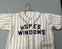 Bat boy uniform worn by Joe's son, Don. Circa 1939. Bat boy uniform worn by Joe's son, Don. Circa 1939