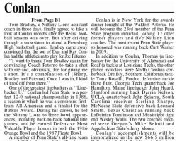Conlan To Be Enshrined Tonight In NYC. Page 2. <em>Post-Journal</em> (Jamestown), December 9, 2014. Conlan To Be Enshrined Tonight In NYC. Page 2. December 9, 2014.