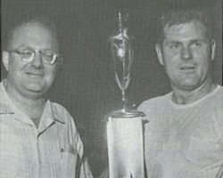 Julian Buesink and Bob Duell, MARC driver, 1961. Julian Buesink and Bob Duell, MARC driver, 1961.