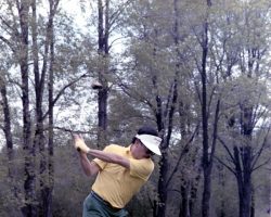 Jim Riggs golfing. golfing