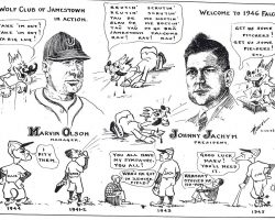 Wolf Club of Jamestown 1946 banquet program inside.. Wolf Club of Jamestown 1946 banquet program inside..