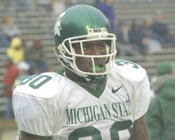 Jehuu Caulcrick with Michigan State. Jehuu Caulcrick with Michigan State.