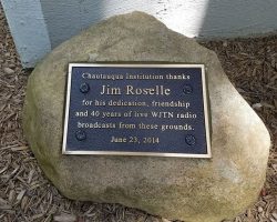 Jim Roselle broadcasted live from Chautauqua Institution for decades. Jim Roselle broadcasted live from Chautauqua Institution for decades.
