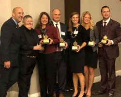 Union College 2019 Athletics Hall of Fame Class. Julie Gawronski Tickle is third from right. Union College 2019 Athletics Hall of Fame Class.