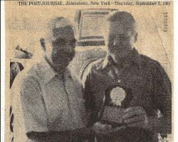 Johnson Honored For 40 Years Of Play In City Tennis Tourney. <em>Post-Journal</em> (Jamestown), September 3, 1981. Johnson Honored For 40 Years Of Play In City Tennis Tourney. September 3, 1981.