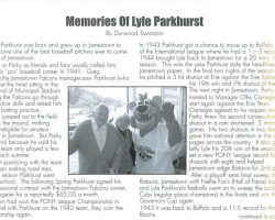 Memories Of Lyle Parkhurst page 1. <em>Lead Off Magazine</em>, 2005. Memories Of Lyle Parkhurst page 1. Lead Off Magazine, 2005.