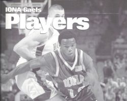 Maceo Wofford on cover of Iona College Players guide. Maceo Wofford on cover of Iona College Players guide.