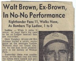 Walt Brown, Ex-Brown, In No-No Performance. Walt Brown, Ex-Brown, In No-No Performance.