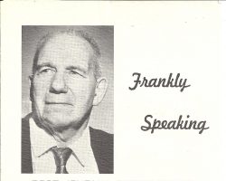 Frank Hyde Testimonial Dinner program cover. August 16, 1975. page 1