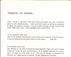 Frank Hyde Testimonial Dinner page 5. page 5