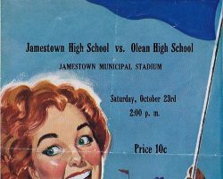 1948 Jamestown High School Football poster. 1948 Jamestown High School Football poster.
