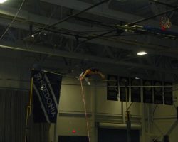 Jenn's practice jump. Jenn's practice jump.