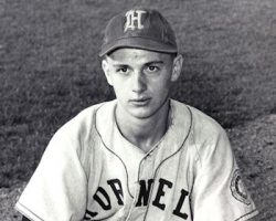 Roger MacTavish as a 19-year-old catcher for the Hornell Dodgers of the PONY League, 1953. Roger MacTavish as a 19-year-old catcher for the Hornell Dodgers of the PONY League, 1953.