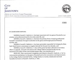 Proclamation renaming College Stadium as Russell E. Diethrick, Jr. Park Proclamation renaming College Stadium as Russell E. Diethrick, Jr. Park