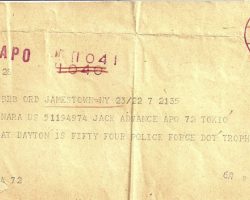 Telegram Lloyd sent to his nephew Don Mara, who was in the Army, telling him that he won the June 6, 1954 Metropolitan 300 ARCA race at Dayton Speedway (Ohio) Telegram Lloyd sent to his nephew Don Mara, who was in the Army, telling him that he won the June 6, 1954 Metropolitan 300 ARCA race at Dayton Speedway (Ohio)