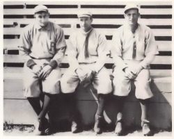 Honus Wagner, Tommy Leach and Fred Clarke - great Pirate triples hitters. Honus Wagner, Tommy Leach and Fred Clarke - great Pirate triples hitters.