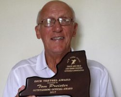 Tom Priester was the recipient of the 2017 Outstanding Official Award from the New York State Track & Field and Cross Country Officials Association. Tom Priester was the recipient of the 2017 Outstanding Official Award from the New York State Track & Field and Cross Country Officials Association.