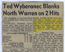 Ted Wyberanec Blanks North Warren on 2 Hits. Ted Wyberanec Blanks North Warren on 2 Hits.