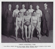 JHS basketball team. Salvatore "Jim" Foti, first row, far right. 1930-31.