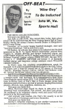 'Nice Guy' To Be Inducted Into W. Va. Sports Hall. May 4, 1984.