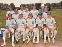Gerry Vol. Fire Dept. softabll team early '80s. Paul Cooley in center, middle row.