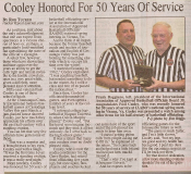 Cooley Honored for 50 Years of Service. 2012.