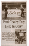 Paul Cooley Day Held In Gerry.  2015.